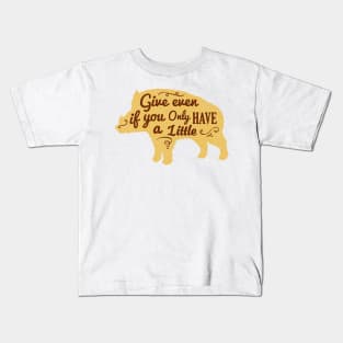 Pig silhouette with motivational words of wisdom Kids T-Shirt